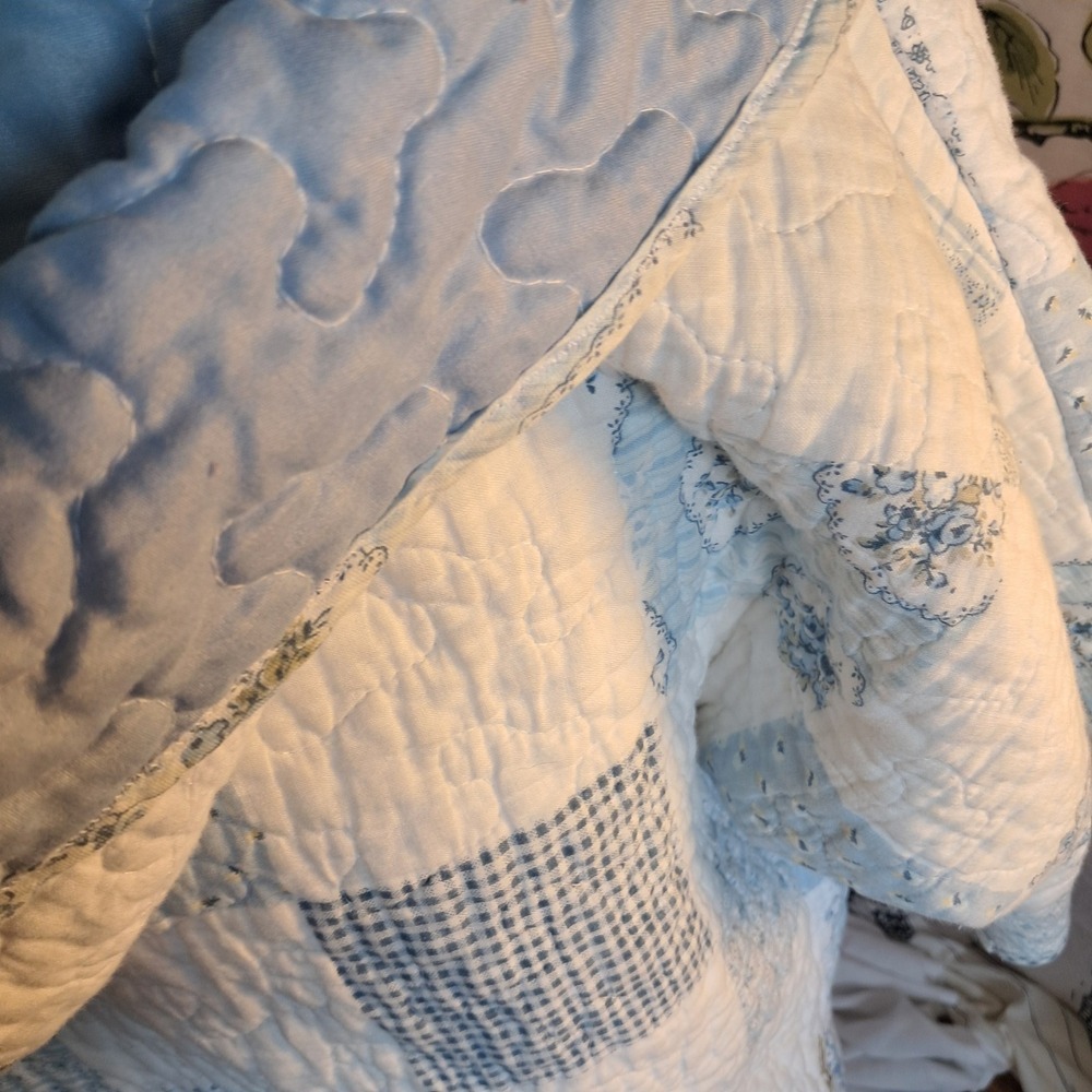 Quilted Jacket Cottagecore Patchwork Hooded Open … - image 3